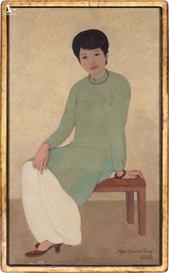 Bức họa Portrait of Mademoiselle Phuong của Mai Trung Thứ. Ảnh: Sothebys.