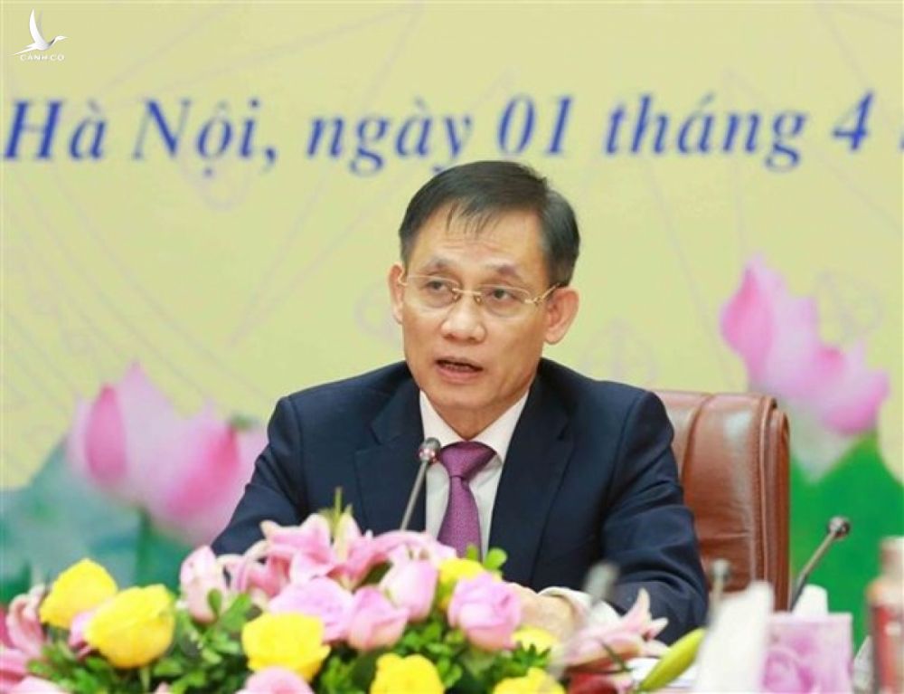 Đồng chí Lê Hoài Trung, Ủy viên Trung ương Đảng, Trưởng Ban Đối ngoại Trung ương chủ trì Hội nghị. (Ảnh: Phương Hoa/TTXVN)