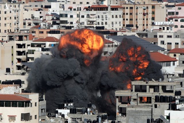 Một vụ nổ trong cuộc giao tranh giữa Israel và lực lượng Hamas tại Dải Gaza.