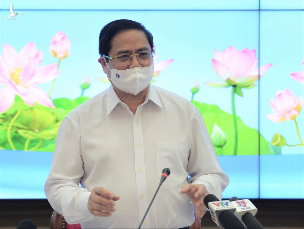 Thủ tướng Phạm Minh Chính kết luận buổi làm việc với TP.HCM /// Ảnh: Nguyên Vũ