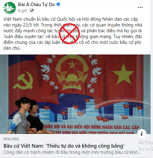 Luận điệu xuyên tạc “Bầu cử tại Việt Nam: thiếu tự do và không công bằng” của RFA.