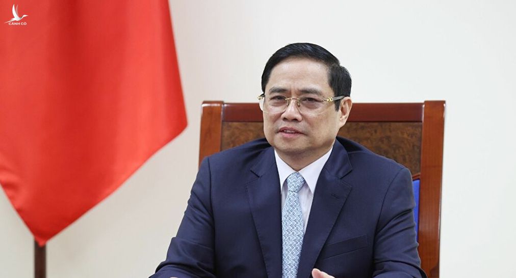 Thủ tướng Việt Nam Chính phủ Phạm Minh tại cuộc điện đàm.