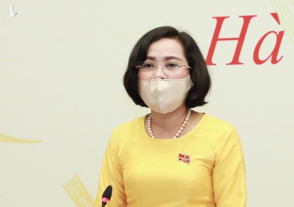 Bà Nguyễn Thị Thanh trả lời tại họp báo /// Ảnh CTV