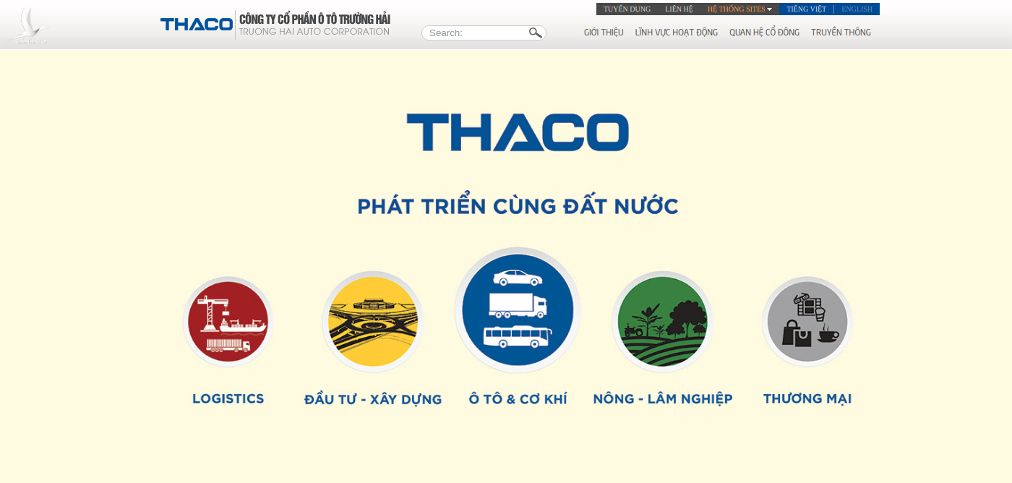 Trang web của THACO đã hứng chịu một cuộc tấn công mạng.