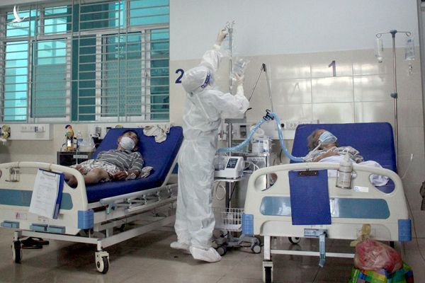 Bệnh nhân Covid-19 điều trị tại Bệnh viện Gò Vấp, TP.HCM. Ảnh: Hà Văn Đạo 