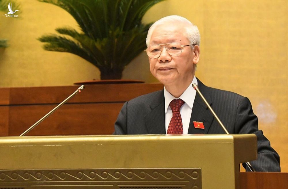Tổng bí thư Nguyễn Phú Trọng phát biểu tại phiên khai mạc Kỳ họp thứ nhất Quốc hội khóa XV /// Ảnh: Gia Hân