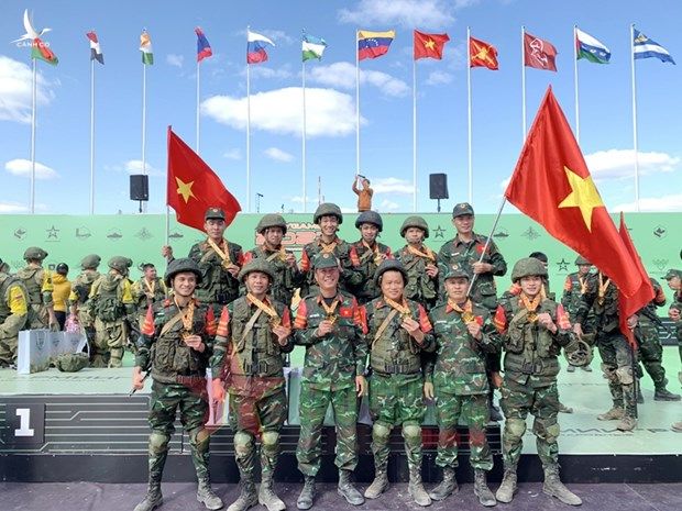 Army Games 2021: Doi tuyen Cong binh QDND Viet Nam xuat sac gianh HCD hinh anh 1
