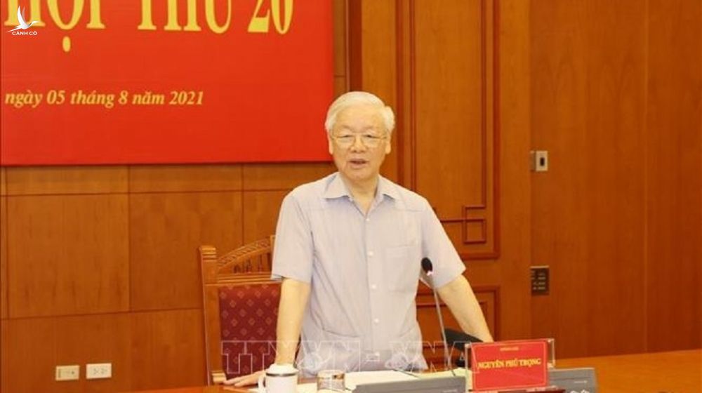Tổng bí thư Nguyễn Phú Trọng phát biểu chỉ đạo tại Phiên họp thứ 20 của Ban Chỉ đạo /// Ảnh TTXVN