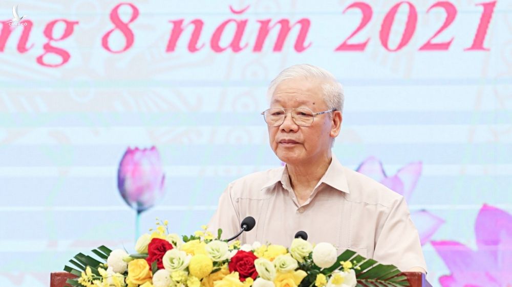 Tổng bí thư Nguyễn Phú Trọng phát biểu tại hội nghị /// Ảnh Gia Hân