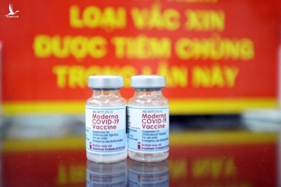 Vaccine COVID-19 của Moderna. Ảnh: Hải Nguyễn