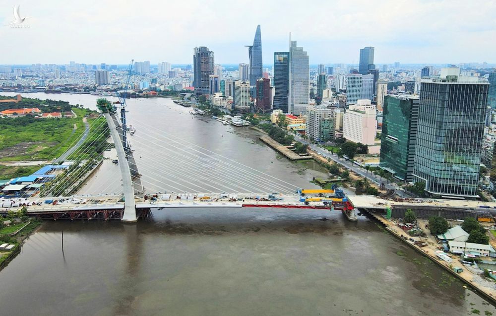 Cầu Thủ Thiêm 2 đã nối liền hai bờ từ TP Thủ Đức qua quận 1. Ảnh: Công ty cổ phần đầu tư địa ốc Đại Quang Minh