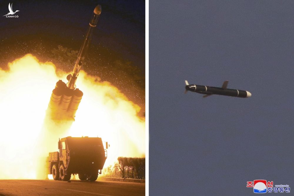 Tên lửa hành trình tầm xa được phóng ở Triều Tiên trong ngày 11 và 12.9 /// KCNA/Reuters