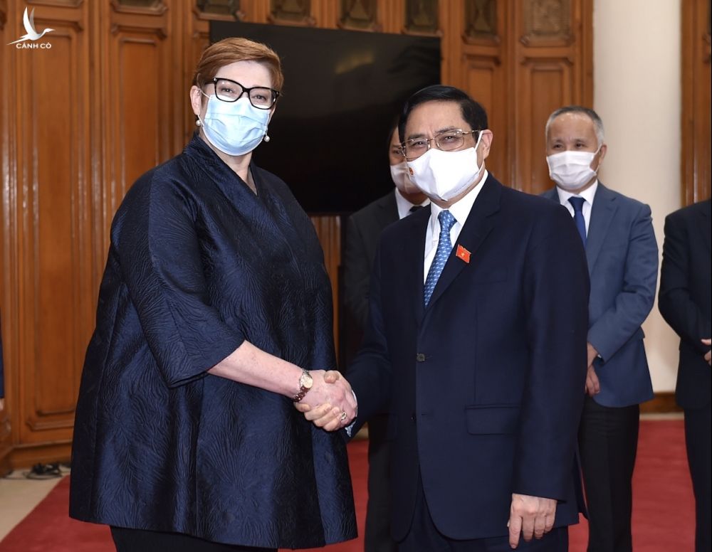 Thủ tướng Chính phủ Phạm Minh Chính tiếp xã giao Bộ trưởng Ngoại giao Australia Marise Payne đang có chuyến thăm Việt Nam, ngày 9/11. Ảnh: Nhật Bắc