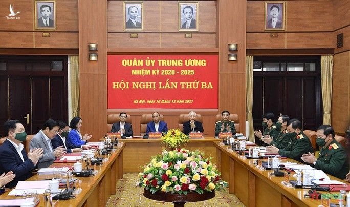 Những hình ảnh Tổng Bí thư Nguyễn Phú Trọng chủ trì Hội nghị Quân ủy Trung ương - Ảnh 1.