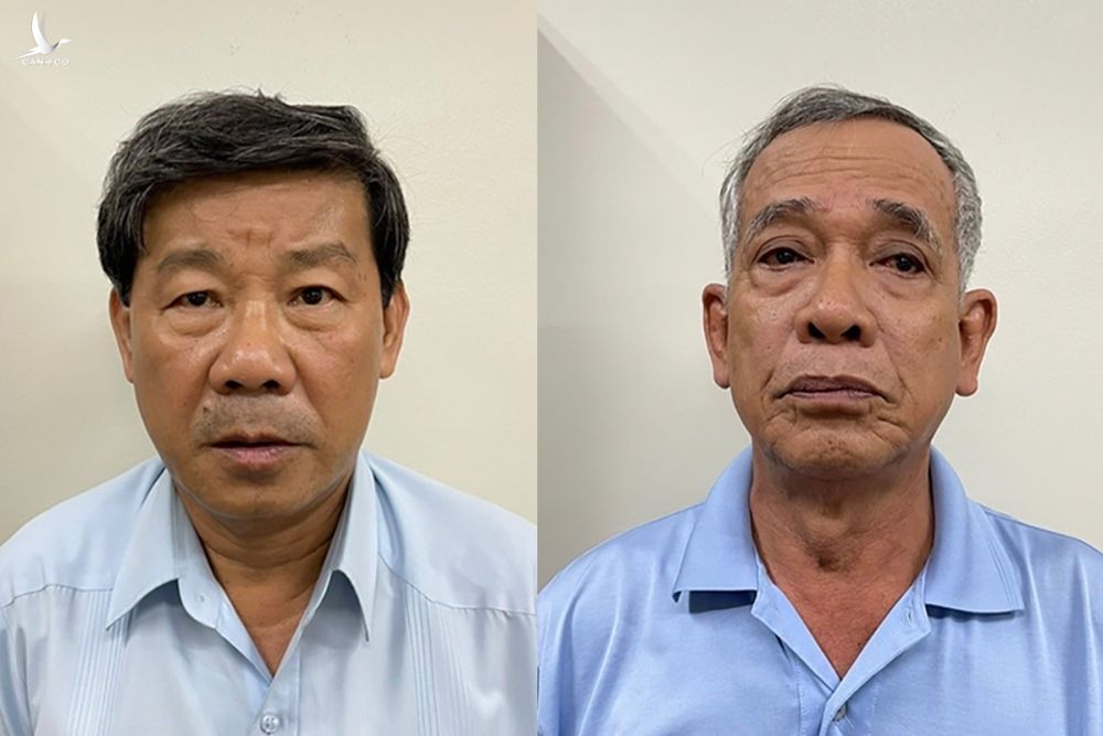 Bị can Trần Thanh Liêm (trái) và Phạm Văn Cành. Ảnh: Bộ Công an
