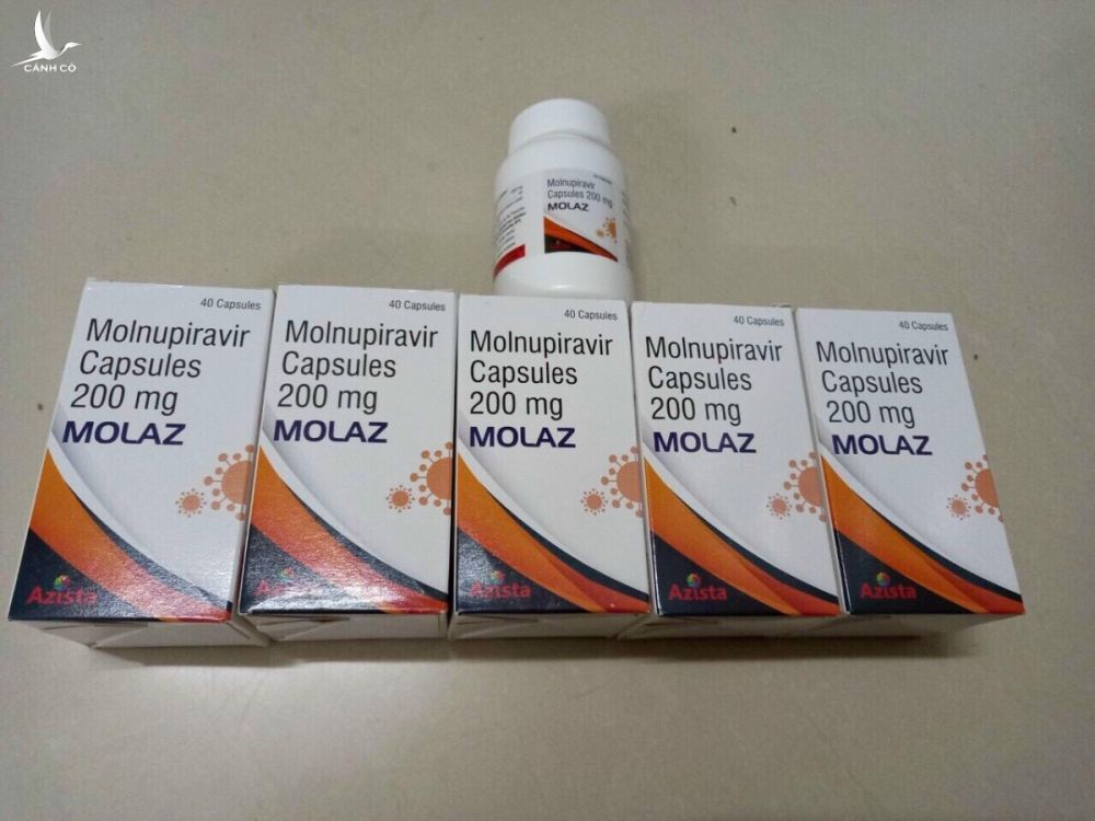 Ảnh lọ thuốc molnupiravir 200 mg có giá 8,3 triệu đồng được người bán gửi cho chị Thuận. Ảnh: Nhân vật cung cấp