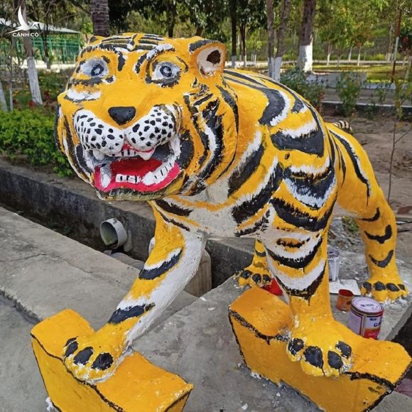 Hài hước tranh cãi việc tạo hình hổ Tết ở các tỉnh: Từ hổ gầy trơ xương đến hổ sún răng - Ảnh 6.