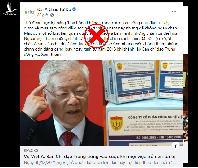 RFA lại phán loạn vụ Việt Á