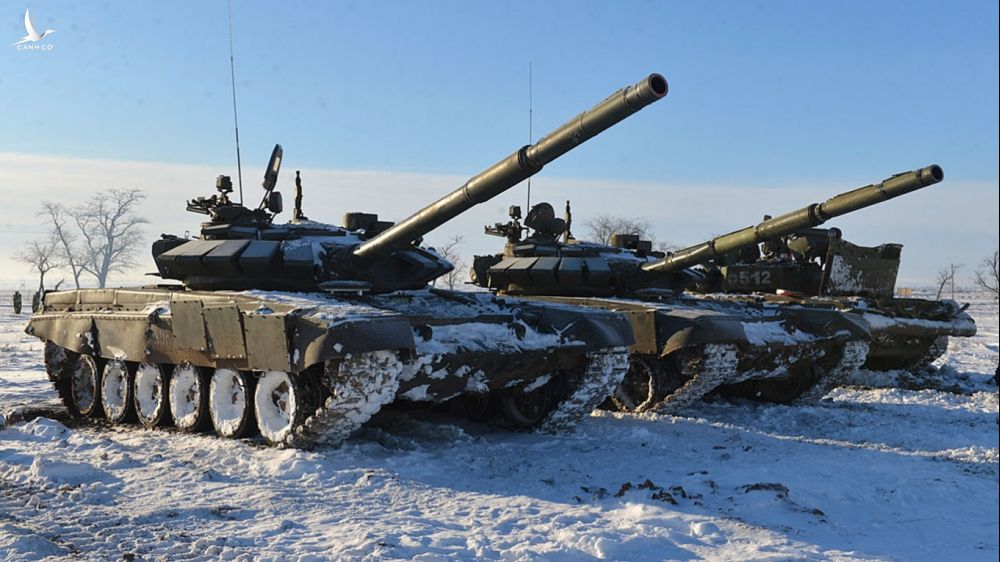 Xe tăng Nga diễn tập gần Ukraine hồi tháng 1. Ảnh: Mil.ru.