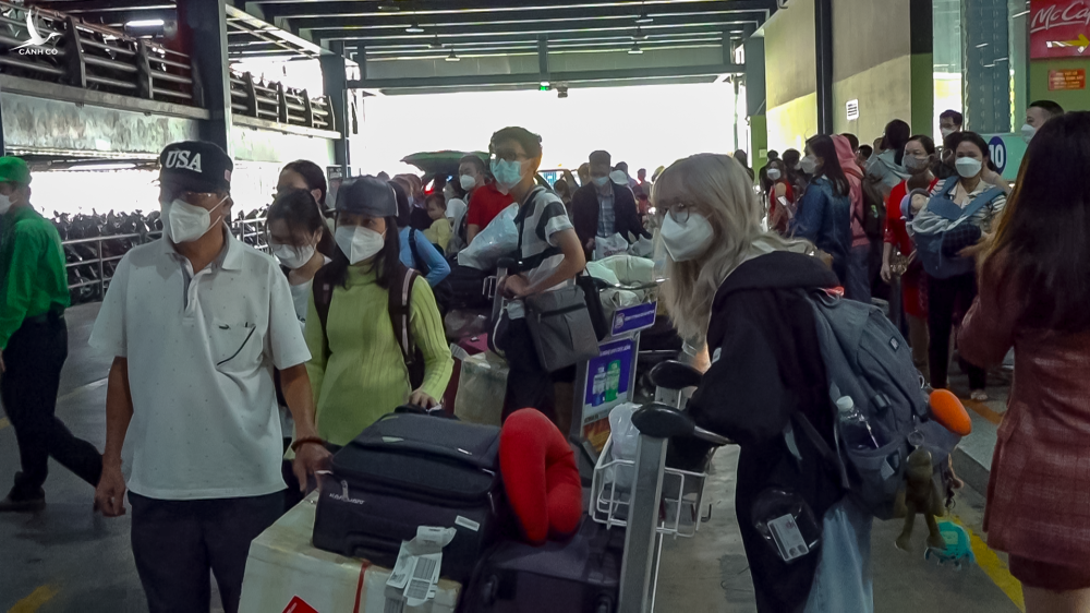Sân bay Tân Sơn Nhất đông nghẹt, hành khách tranh giành taxi để về nhà - ảnh 2
