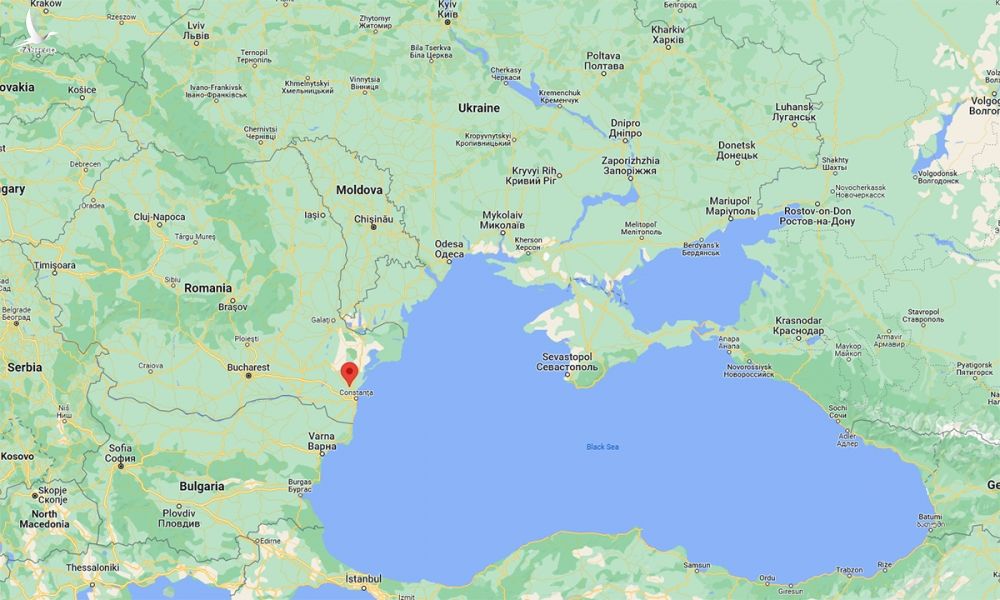 Vị trí căn cứ không quân Mihail Kogalniceanu của Romania. Đồ họa: Google.