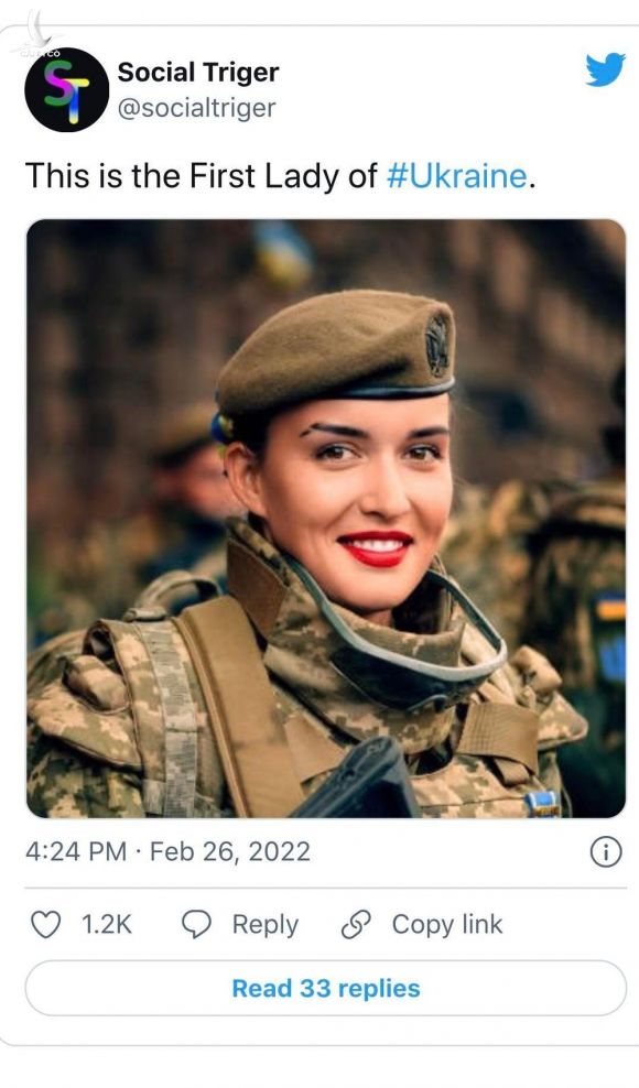Đệ nhất phu nhân Ukraine xinh đẹp cầm súng bảo vệ quê hương: Sự thật là gì? - Ảnh 1.