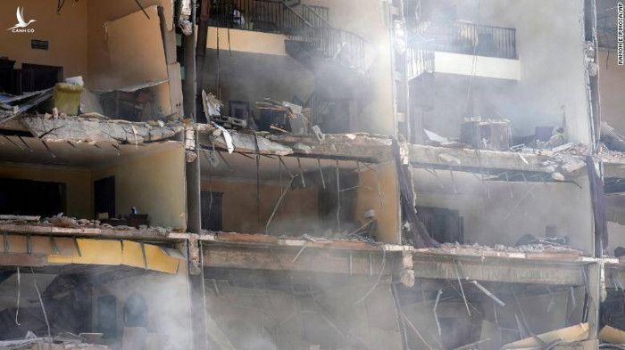 nổ khách sạn cuba, cả bức tường bị thổi bay, 82 người thương vong