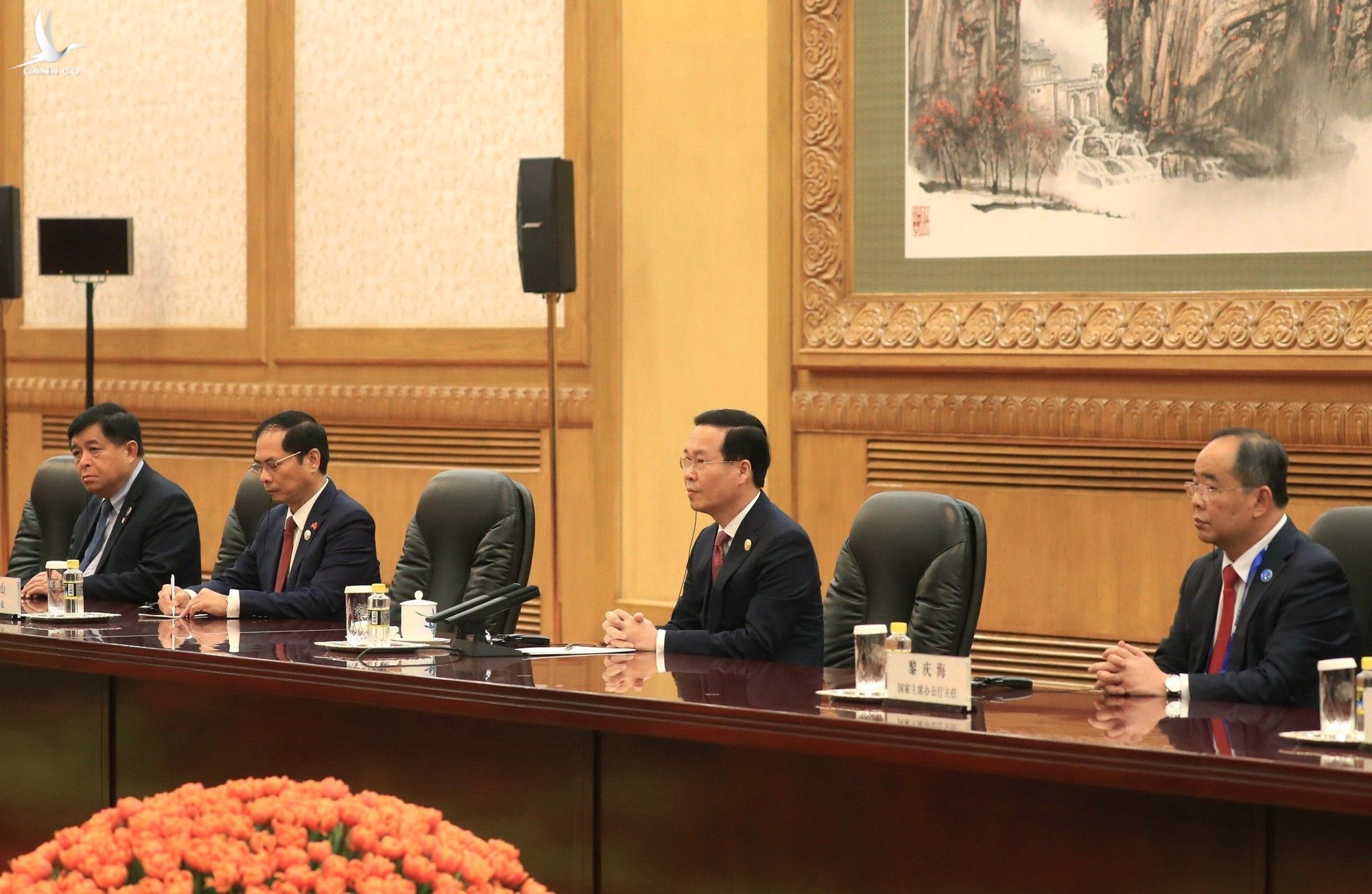 Chủ tịch nước Võ Văn Thưởng phát biểu tại cuộc hội kiến với Tổng Bí thư, Chủ tịch nước Trung Quốc Tập Cận Bình