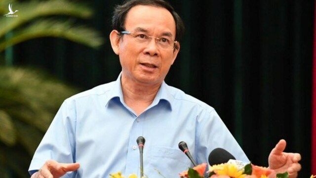 Bí thư Thành ủy TPHCM Nguyễn Văn Nên phát biểu tại hội nghị.