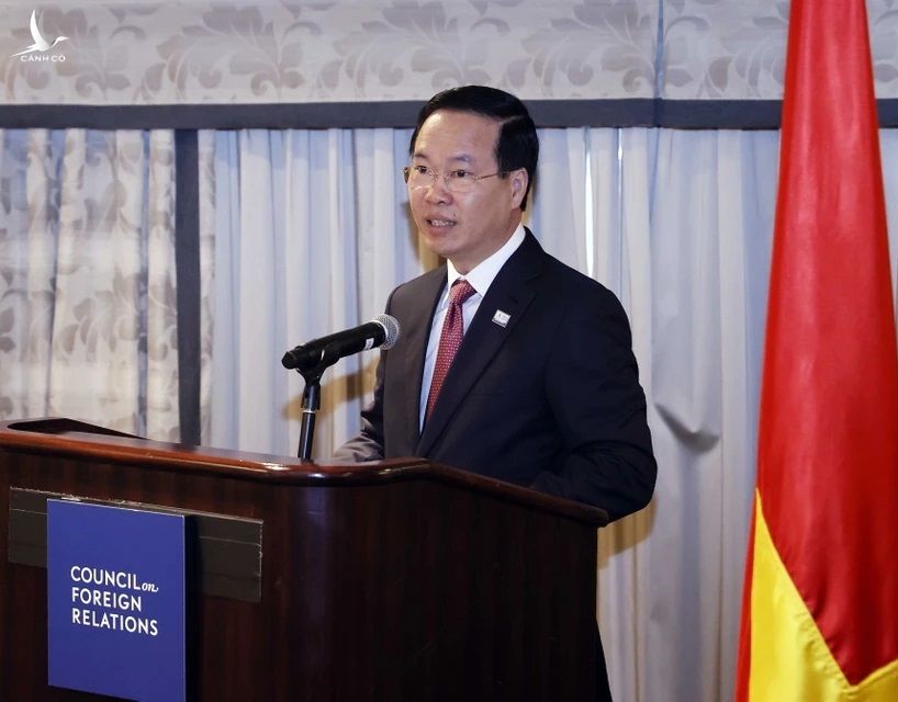 Chủ tịch nước Võ Văn Thưởng phát biểu tại Hội đồng Quan hệ Đối ngoại Mỹ ngày 15/11