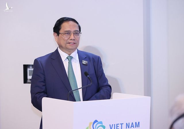 Thủ tướng Phạm Minh Chính phát biểu tại sự kiện “Huy động tài chính thực hiện cam kết của Việt Nam về biến đổi khí hậu”
