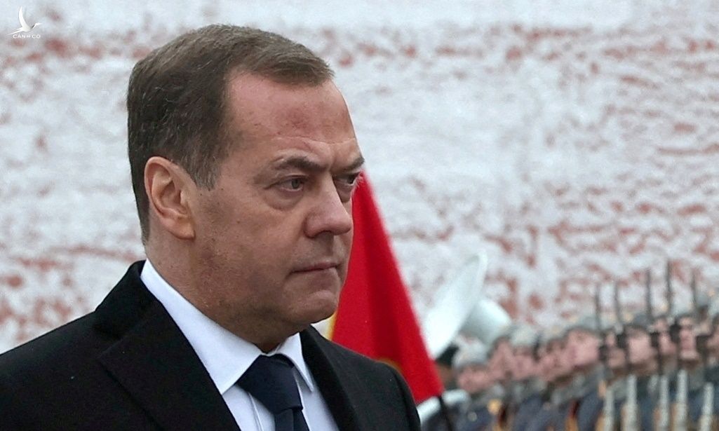 Phó chủ tịch Hội đồng An ninh Quốc gia Nga Dmitry Medvedev tại Moskva ngày 23/2.