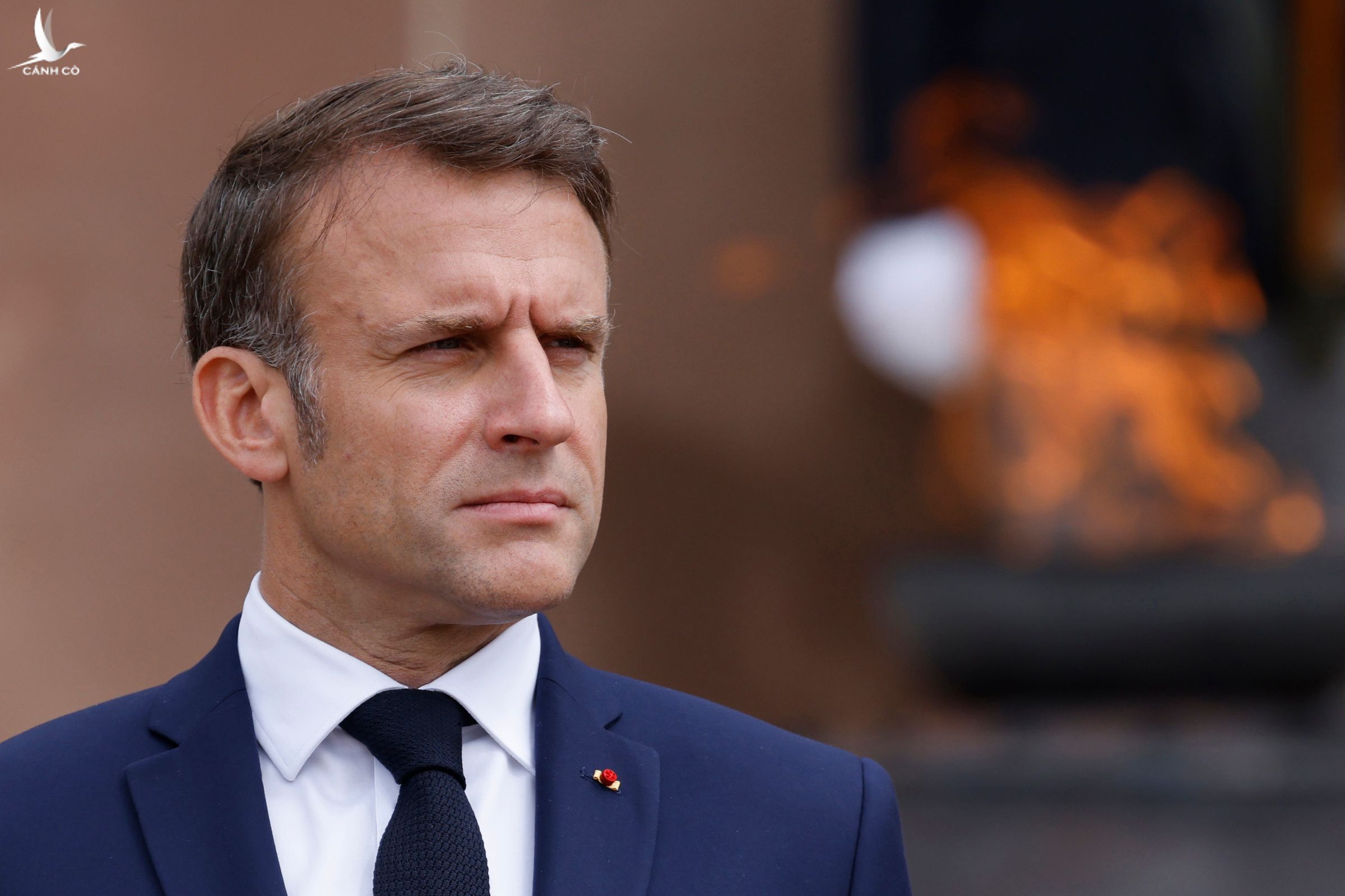 Tổng thống Pháp Emmanuel Macron tại Suresnes, ngoại ô thủ đô Paris ngày 18/6.