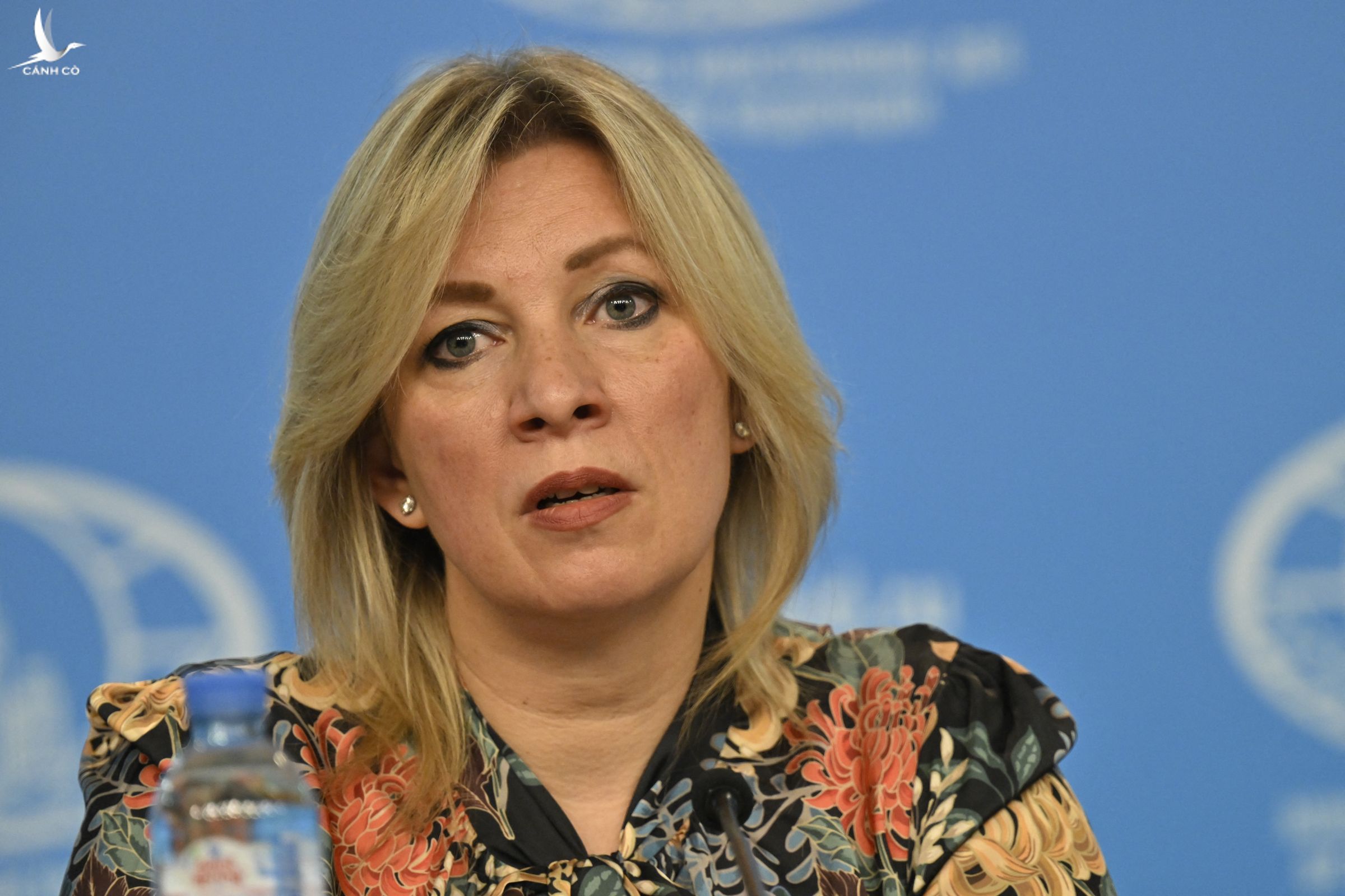 Người phát ngôn Bộ Ngoại giao Nga Maria Zakharova tại Moskva ngày 4/4/2023.