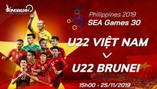 [Bóng đá SEA Games 30] U.22 Việt Nam xuất sắc giành chiến thắng đậm 6-0 trước U.22 Brunei