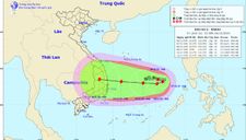 Bão số 6 liên tục đổi hướng trên biển Đông