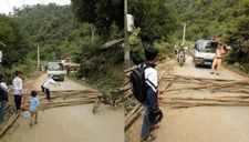 Dân mang cây củi chặn CSGT ‘đòi’ lại xe vi phạm