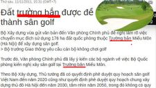 Vài dòng về “Sân Golf” tại Miếu Môn, Đồng Tâm