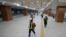 Ga ngầm đầu tiên sắp hoàn thiện của tuyến metro số 1