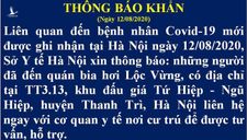 Hà Nội thông báo khẩn tìm người đến quán bia hơi Lộc Vừng vì liên qyan COVID-19