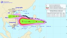 Bão số 9 tiến vào đất liền, biển động mạnh