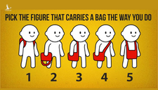 Bạn thường đeo túi như thế nào? Số 4 là người giản dị, không ham vật chất