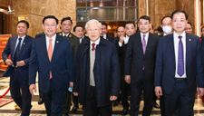 Tổng Bí thư, Chủ tịch nước Nguyễn Phú Trọng chúc Tết nhân dân bên Hồ Gươm