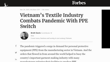 Forbes khẳng định Việt Nam là ngôi sao sáng nhất toàn cầu về PPE