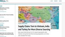 Material Handling: Việt Nam đứng đầu danh sách lựa chọn nguồn cung của Mỹ