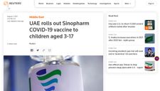 Reuters: UAE tiêm vaccine Sinopharm (Beijing) cho trẻ em
