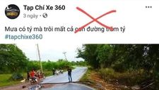 Sự thật hình ảnh con đường trăm tỷ bị “bay màu” sau mưa