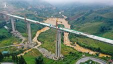 Sắp hoàn thành cây cầu cạn có trụ cao nhất Việt Nam