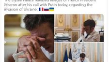 Sự thật 3 bức ảnh TT Macron ủ rũ sau cuộc điện đàm về Ukraine với TT Putin là gì?