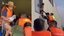 Công an tỉnh Bắc Ninh chạy đua với lũ, cứu người dân ra khỏi vùng ngập sâu